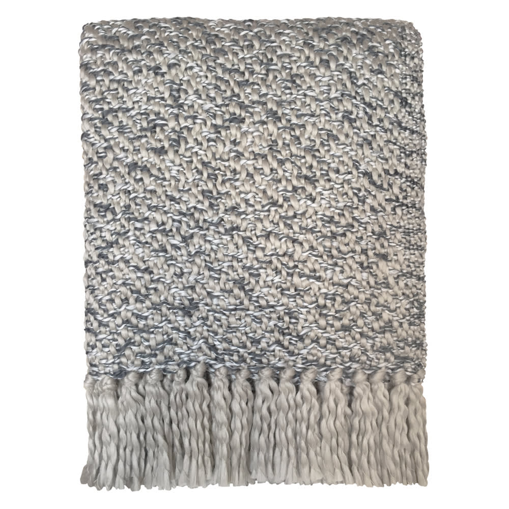 Plaid tissé beige sable 125x150 - Maisons du Monde