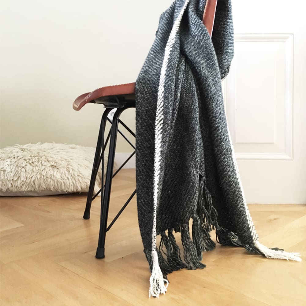 Plaid  charbon de bois 125x150