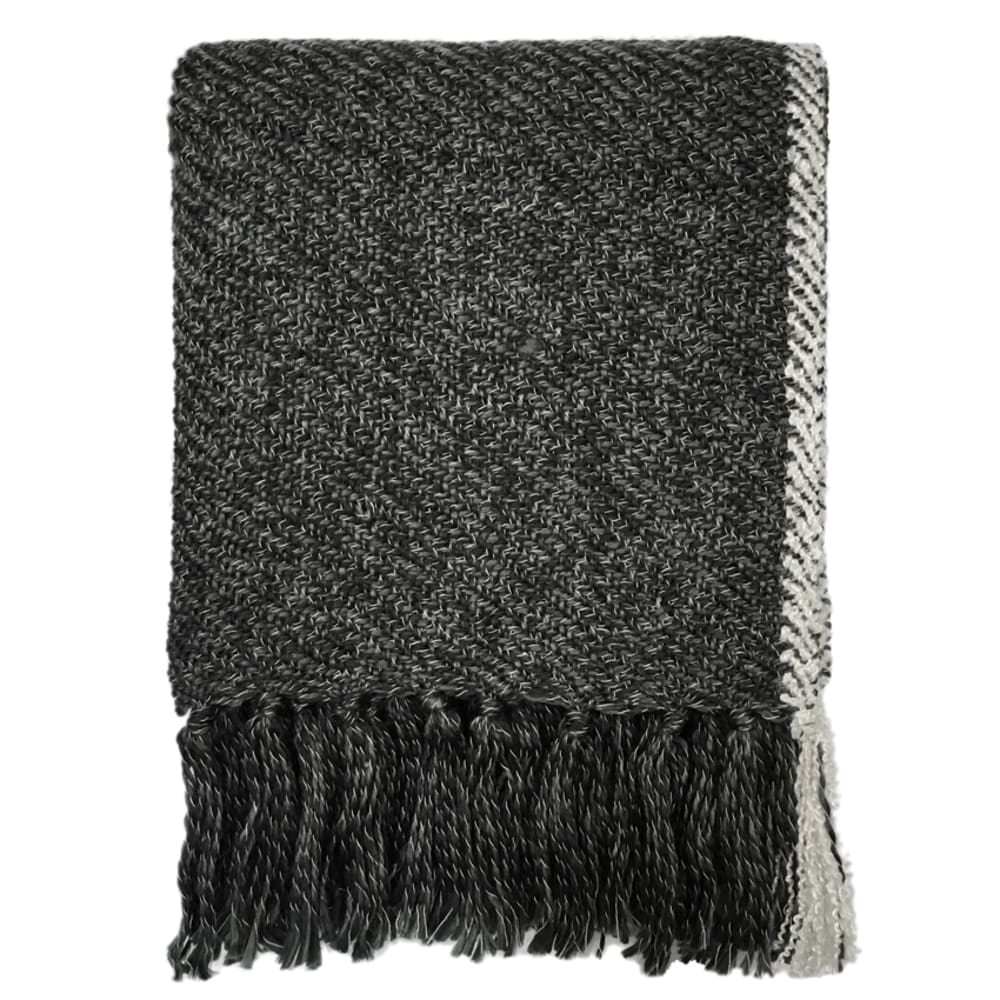 Plaid charbon de bois 125x150 - Maisons du Monde