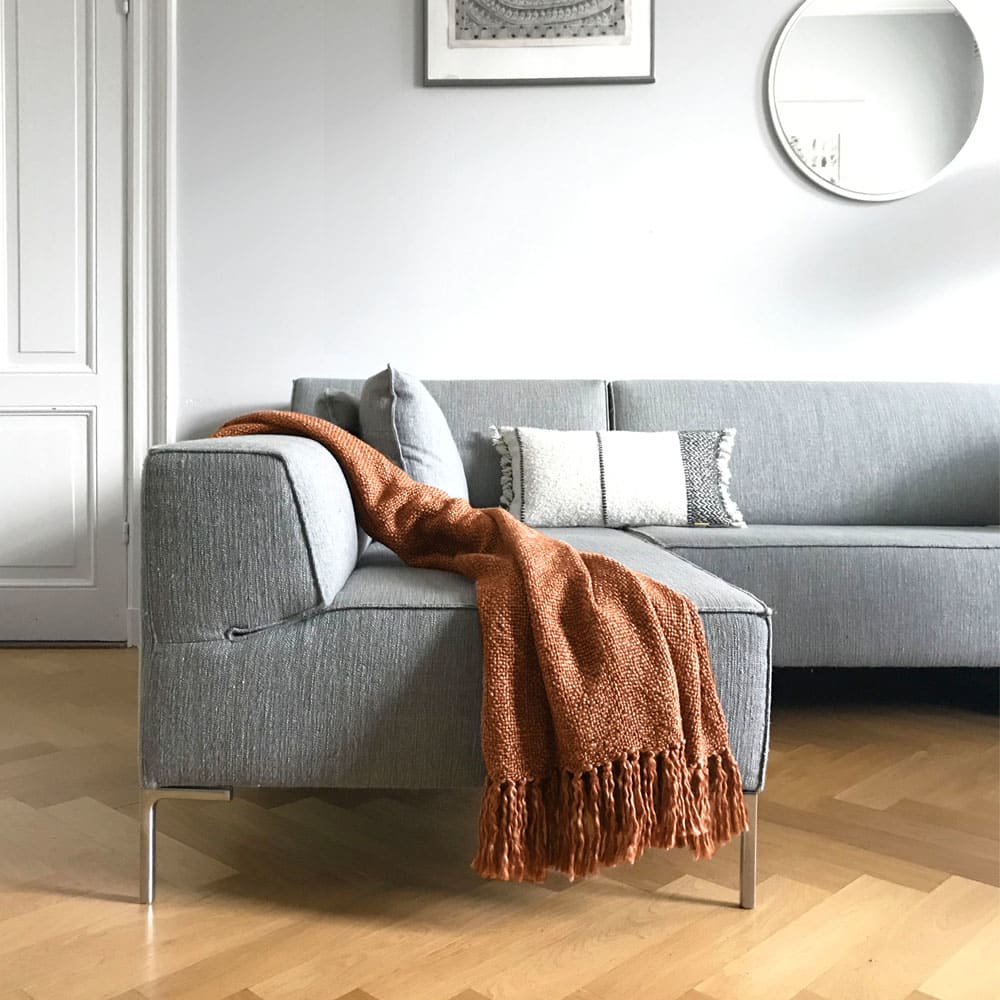 Plaid terre cuite 125x150
