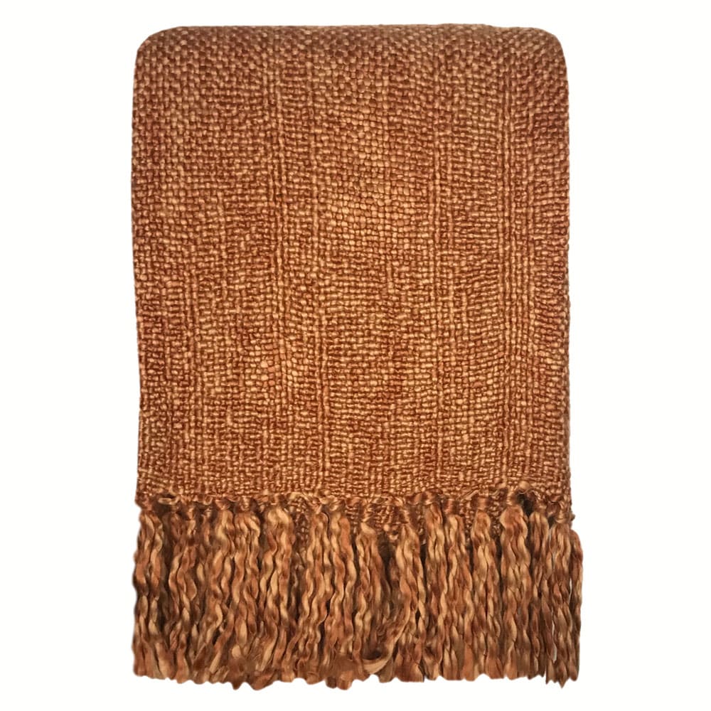 Manta terracota rojo acrílico 125x150 - Maisons du Monde