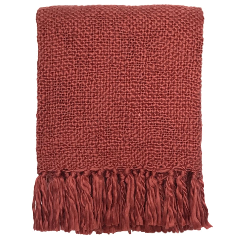 Manta rojo desteñido acrílico 125x150 - Maisons du Monde