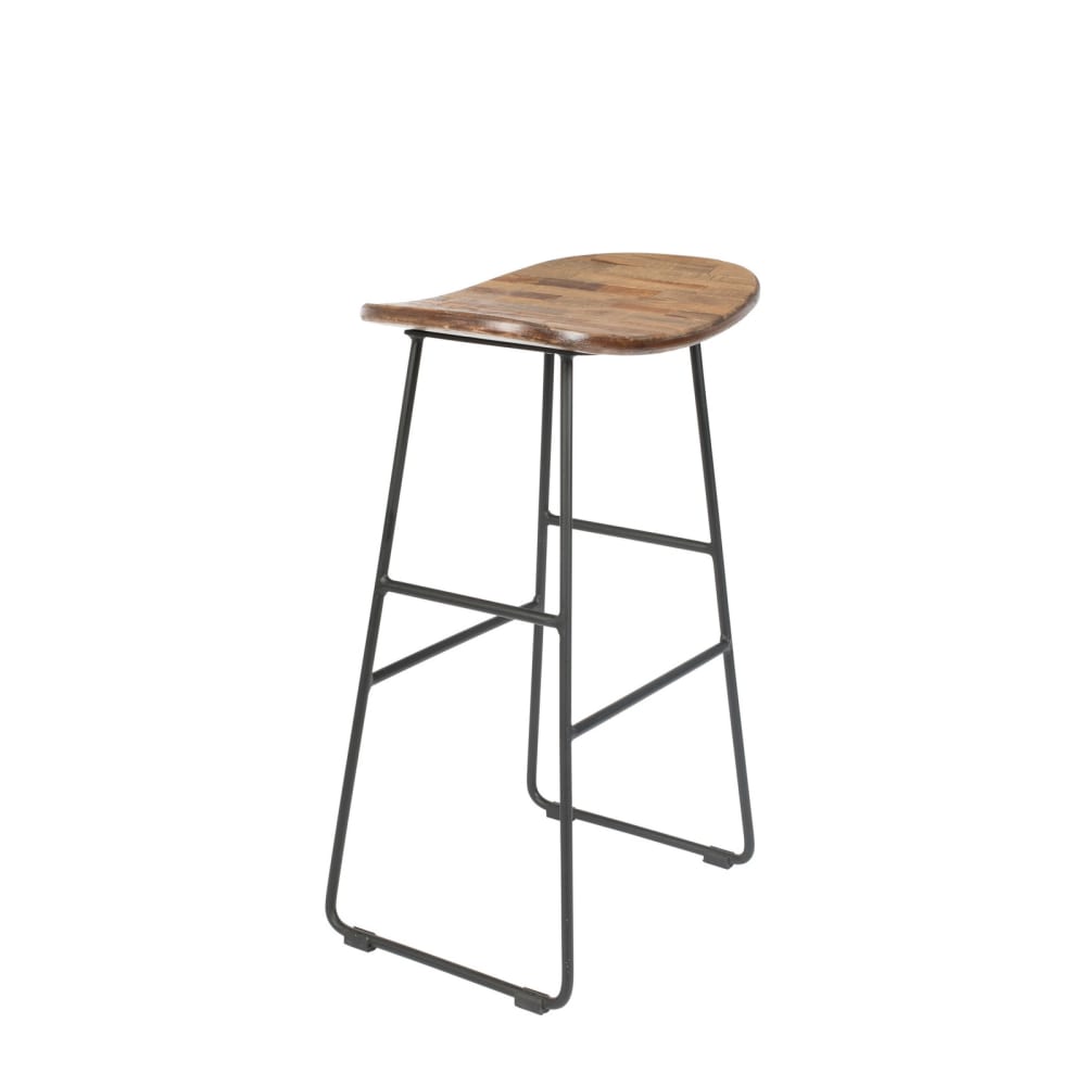 Tabouret de comptoir en bois marron