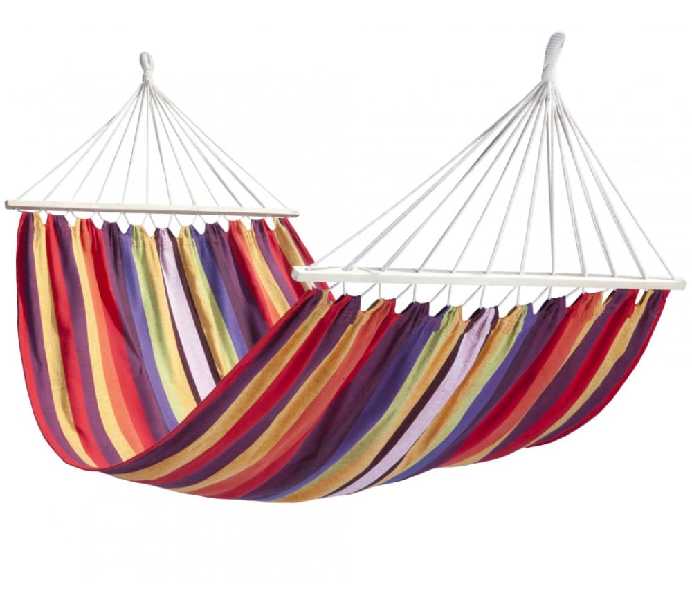 Hamac simple à barre en tissu bahia