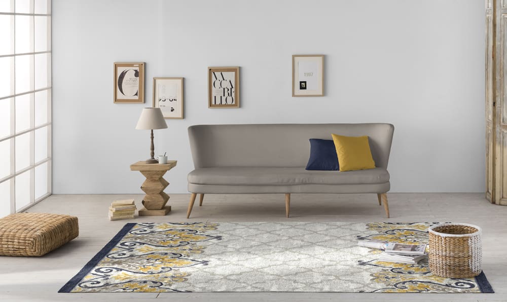 Deko - Baumwollteppich mit Digitaldruck 120x170 cm; Beige -