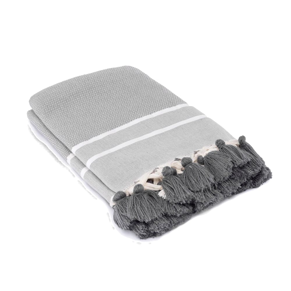 Plaid cotone grigio medio - Modello Country - Öko-Tex Zertifikat - Cotone