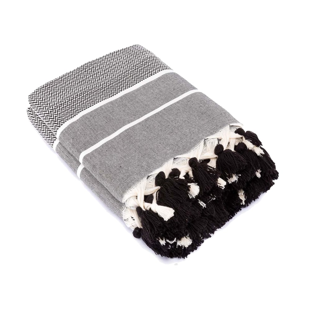 Plaid cotone nero - Modello Country - Öko-Tex Zertifikat - Cotone