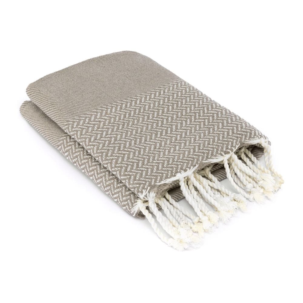 Plaid coton taupe 160x250