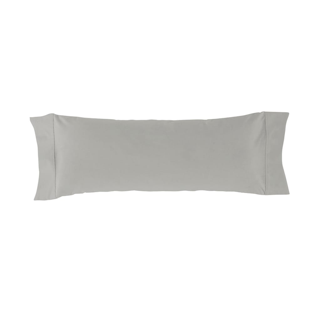 Taie d'oreiller en coton gris 45x110