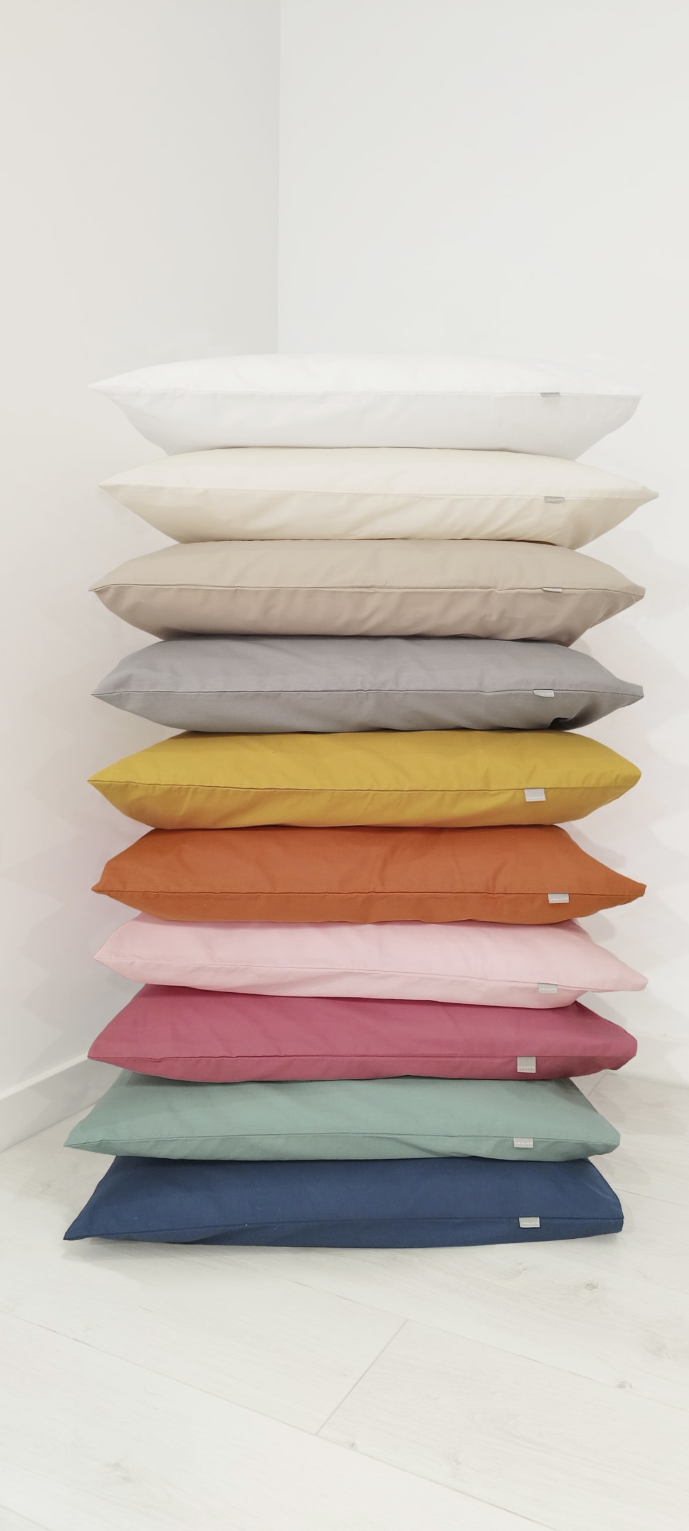 2 Taies d'oreiller en coton 80x80 cm beige - Maisons du Monde