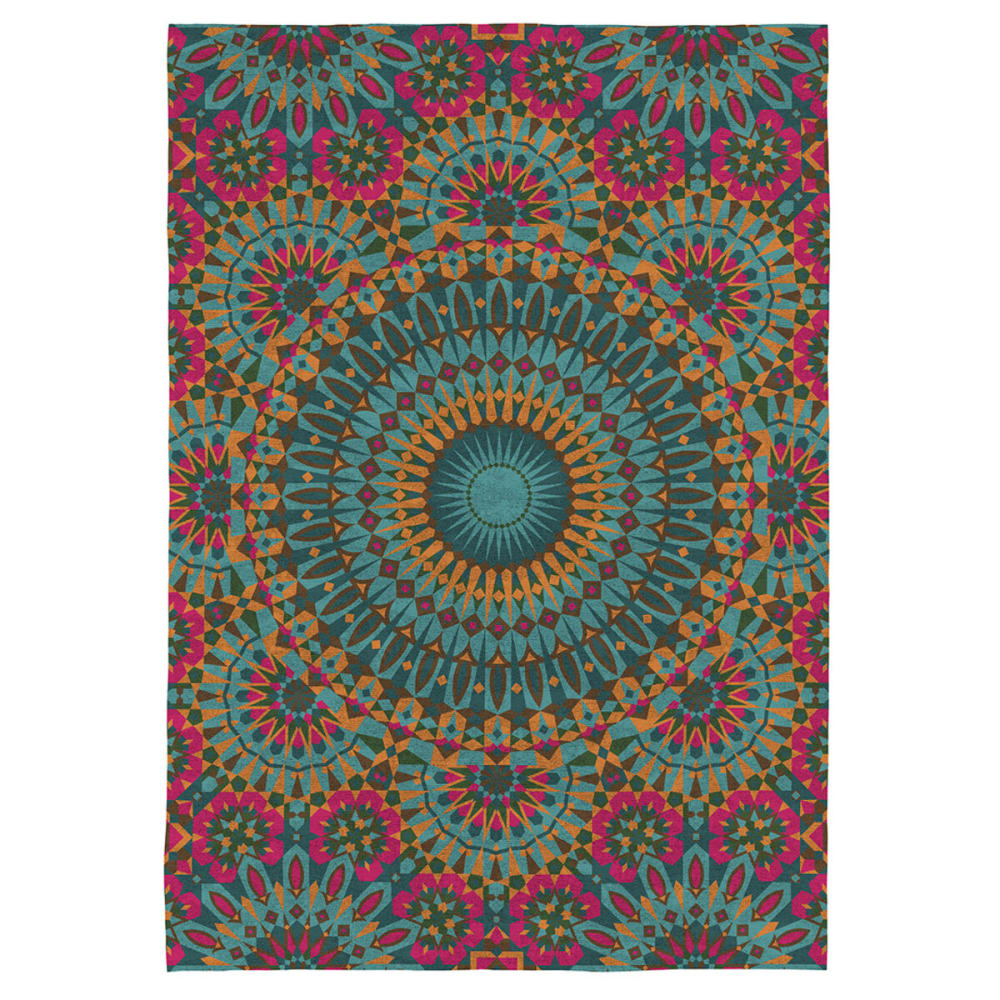 Tapis décoratif en coton en impression digital multicolore 120x170 cm