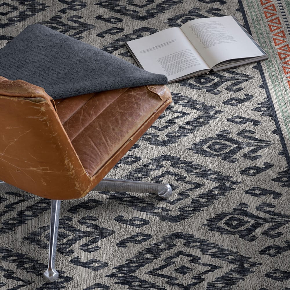 Tapis décoratif en coton en impression digital bleu 120x170 — vue 4