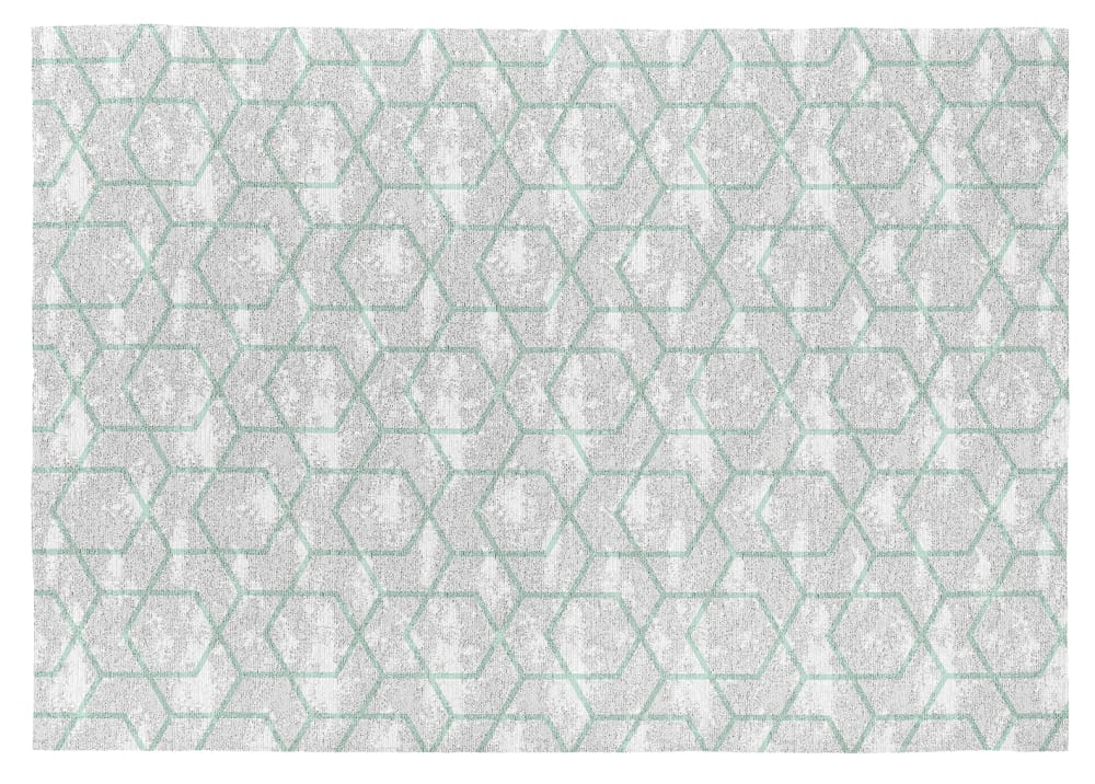 Rugs&Rugs Tapis décoratif en coton en impression digital gris 120x170 style contemporain Certifié Oeko-Tex