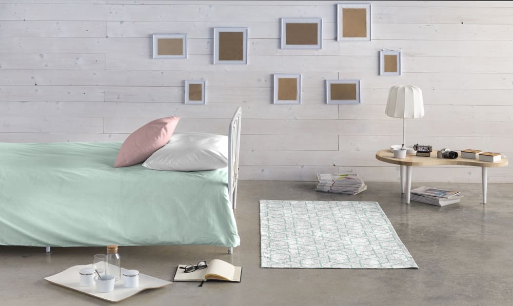 Deko - Baumwollteppich mit Digitaldruck 120x170 cm; Grau -
