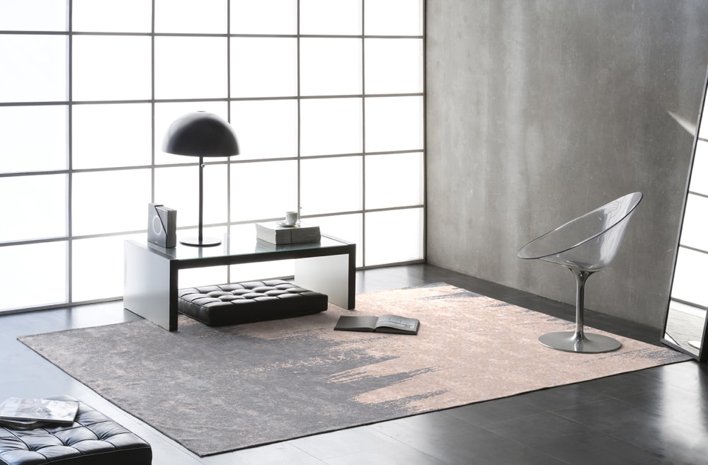 Tapis décoratif en coton en impression digital gris 120x170 - Maisons du Monde