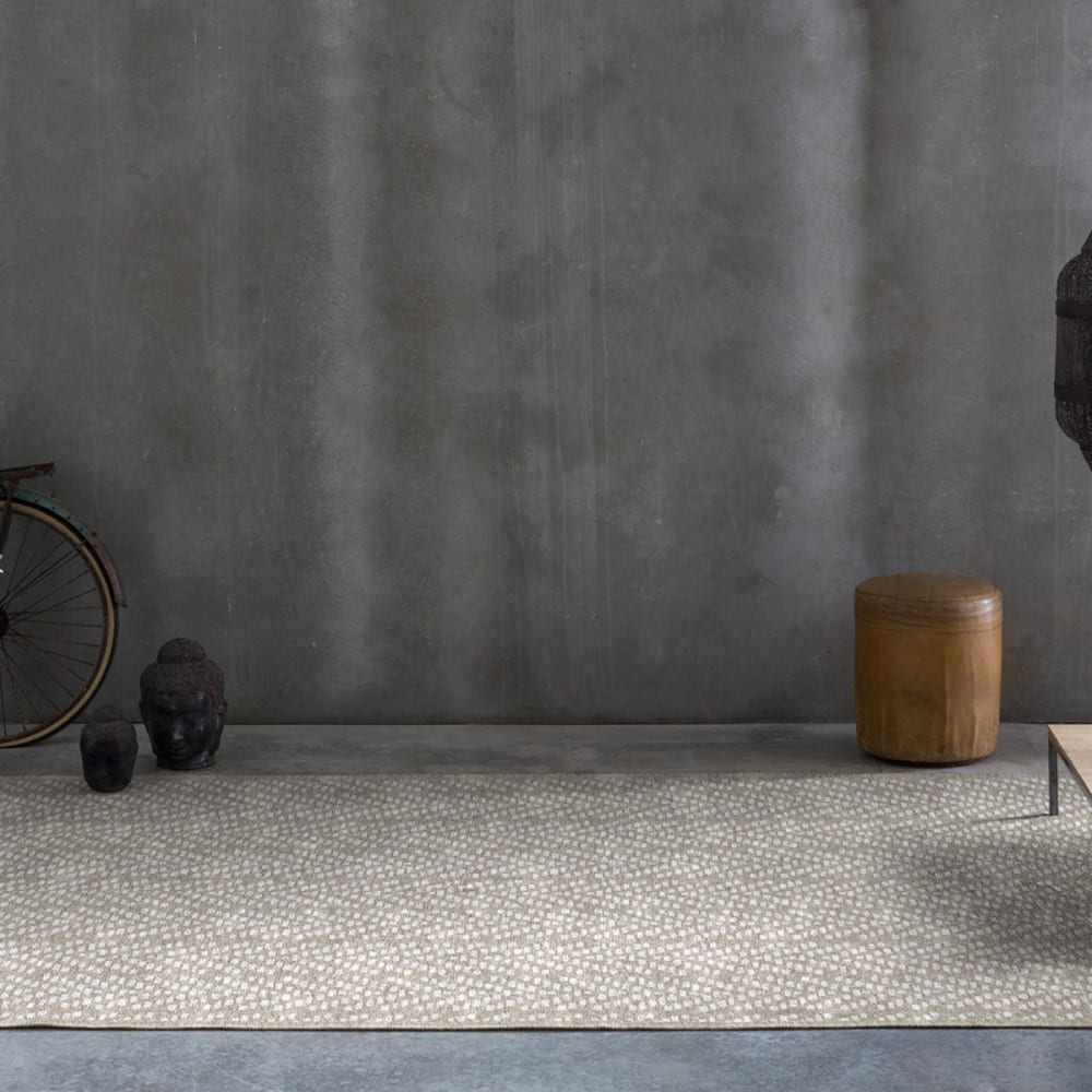 Alfombra decorativa de algodón con impresión digital beige120x170 cm - Maisons du Monde