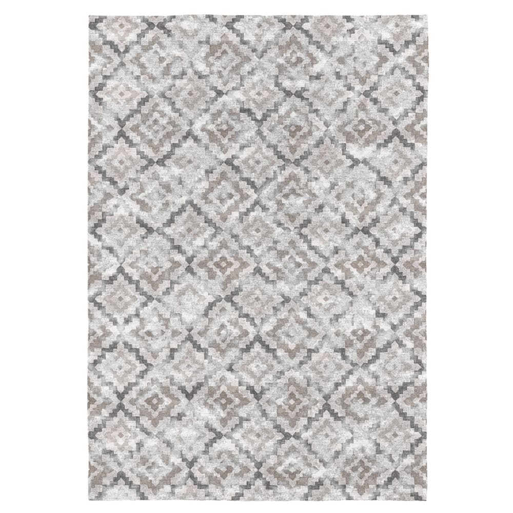 Rugs&Rugs Deko - Baumwollteppich mit Digitaldruck 120x170 cm; Grau style modern Grau Öko-Tex Zertifikat Baumwolle