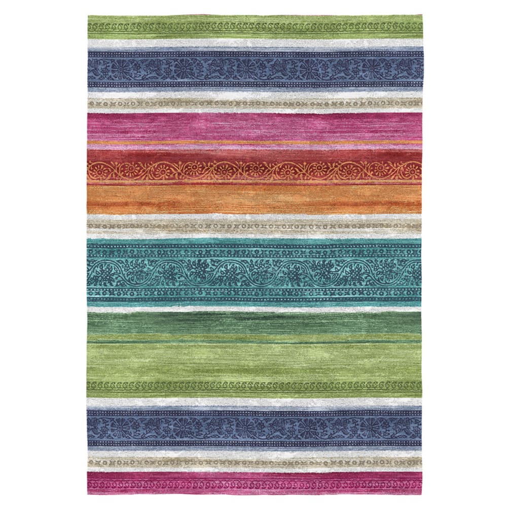 Tapis décoratif en coton en impression digital multicolore 120x170