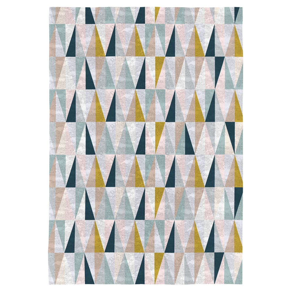 Tapis décoratif en coton en impression digital multicolore 140x200 cm