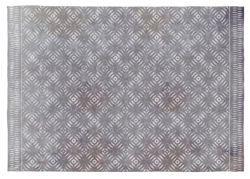 Rugs&Rugs Deko - Baumwollteppich mit Digitaldruck 160x230 cm; Grau style modern Grau Öko-Tex Zertifikat Baumwolle