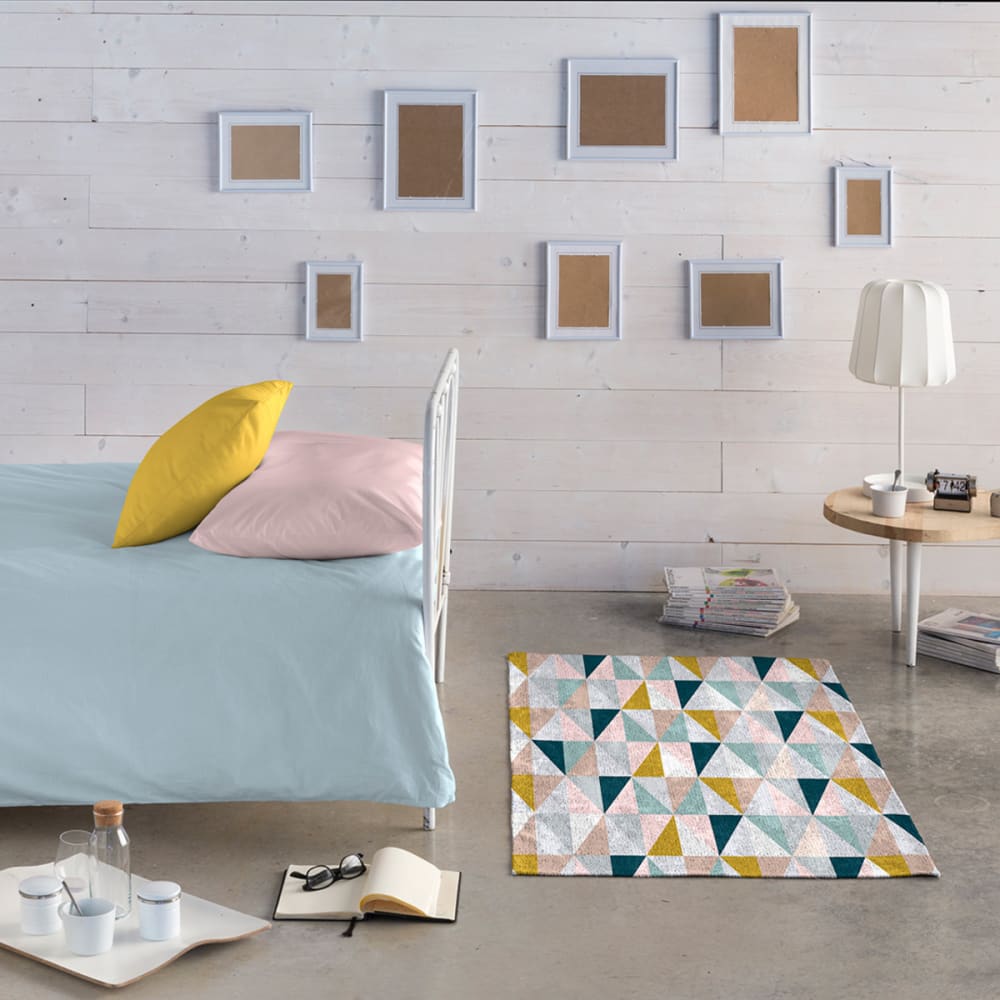 Tapis décoratif en coton en impression digital multicolore 160x230 cm — vue 3