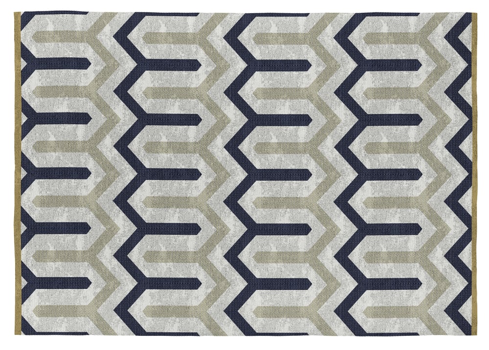 Tapis décoratif en coton en impression digital gris 120x170