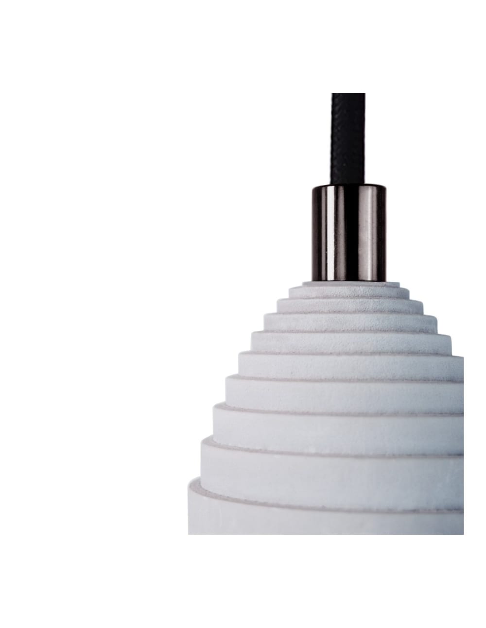 Lampe suspension en béton accessoires perle noire — vue 4