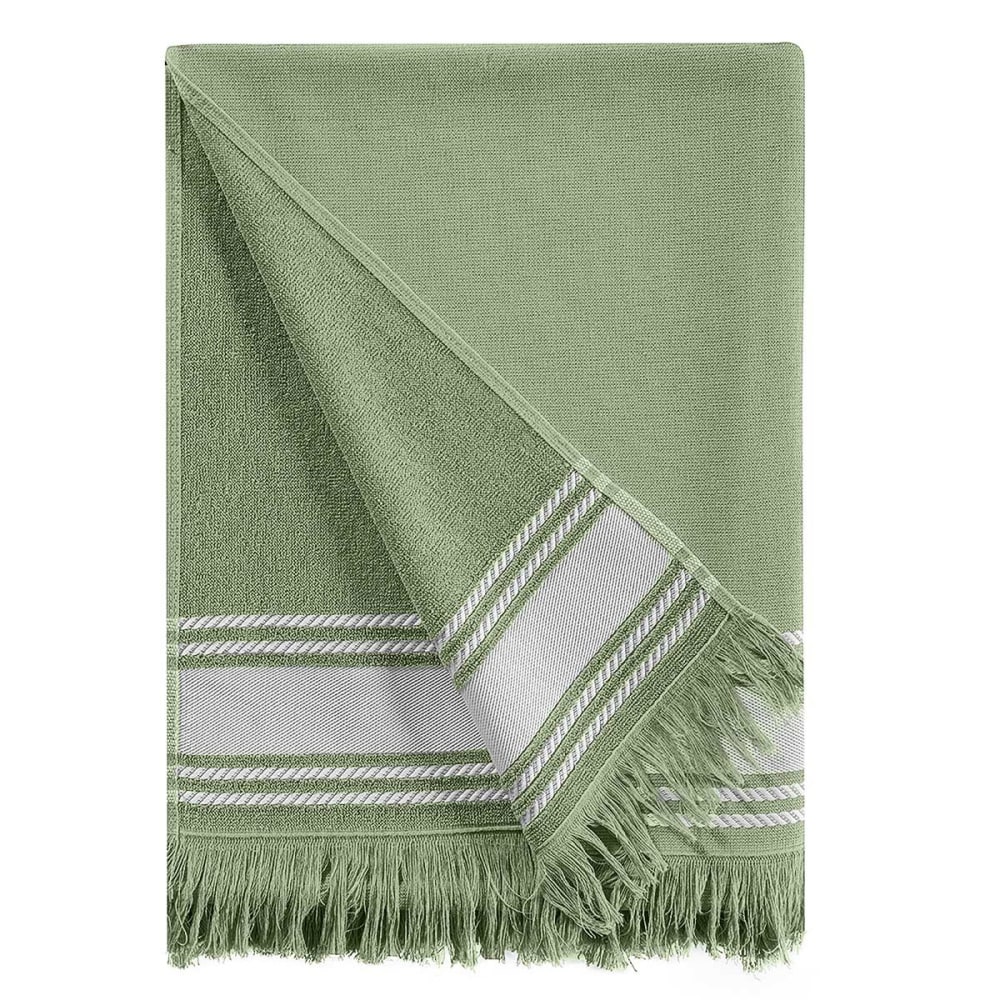 BAHAMAS - Drap de plage Sauge 100x180