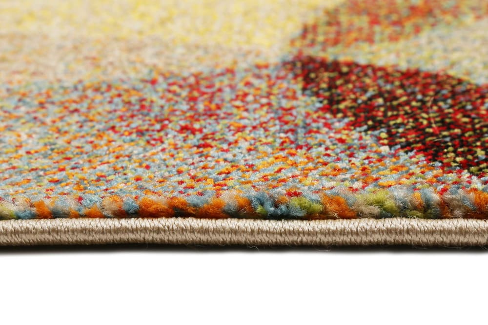 Tapis motif cercle vintage tons chauds 200x133 — vue 4