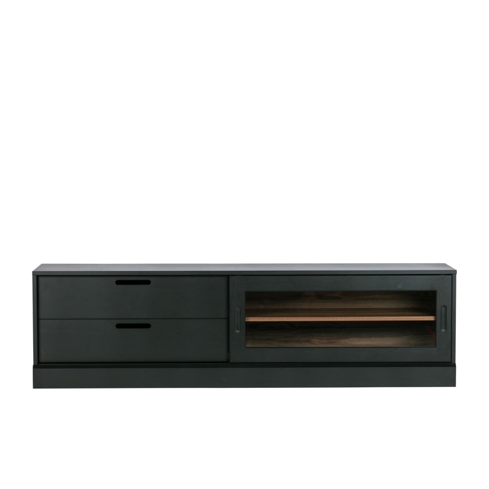 Mueble tv de madera negra