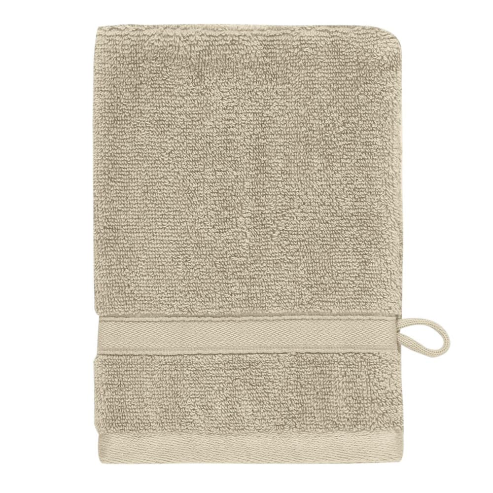 Llot de 3 gants de toilette 600 g/m² sable 16x22 cm — vue 3