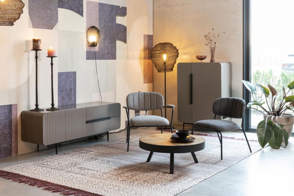 Runder Couchtisch aus Holz und Stahl - Maisons Du Monde