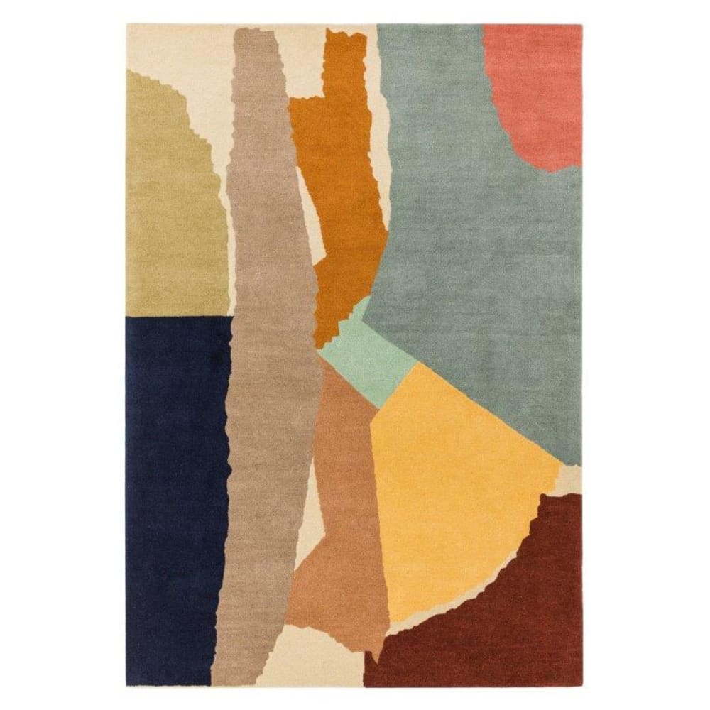 Flair Rugs Handgetufteter Wollteppich Mehrfarbig 160x230 cm style modern Mehrfarbig Wolle
