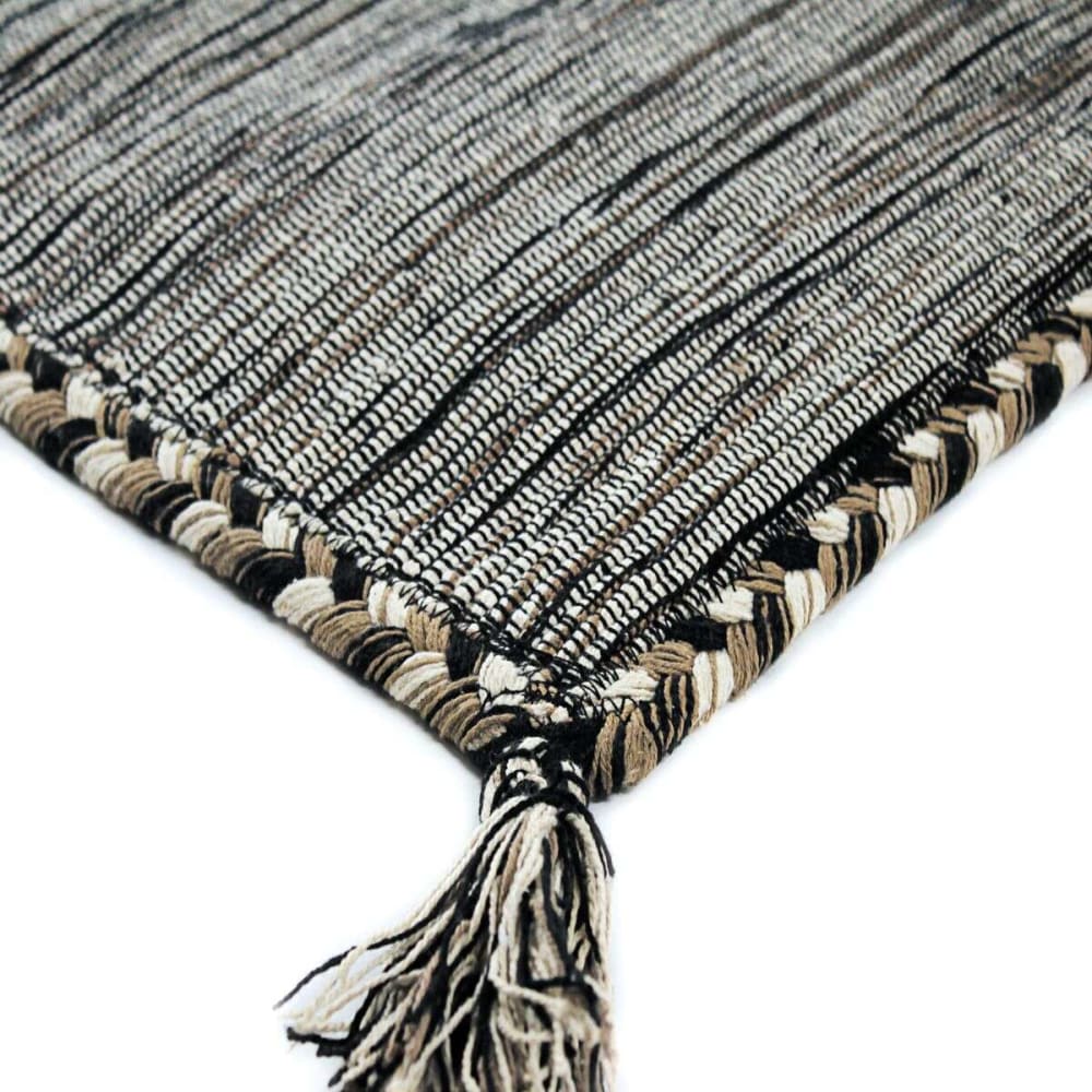 Tapis 100% coton tissé et tressé marron 160x230 — vue 4