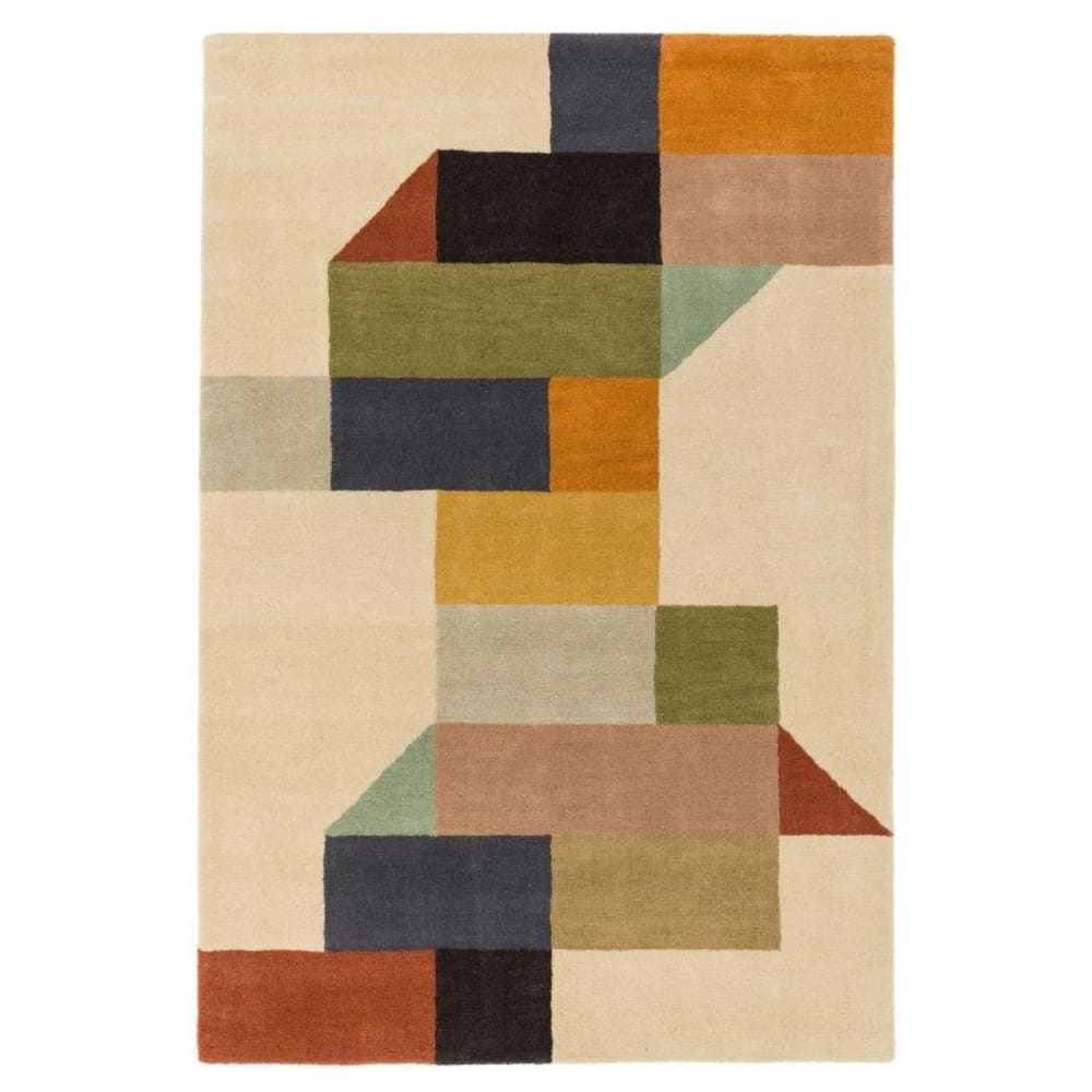 Joseph Lebon Moderner handgetufteter Wollteppich Mehrfarbig 160x230 cm style modern Mehrfarbig Wolle