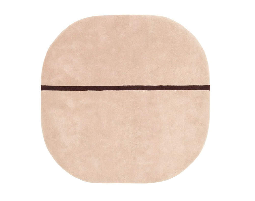 Tapis confectionné à la main en laine vierge rosé 140x140