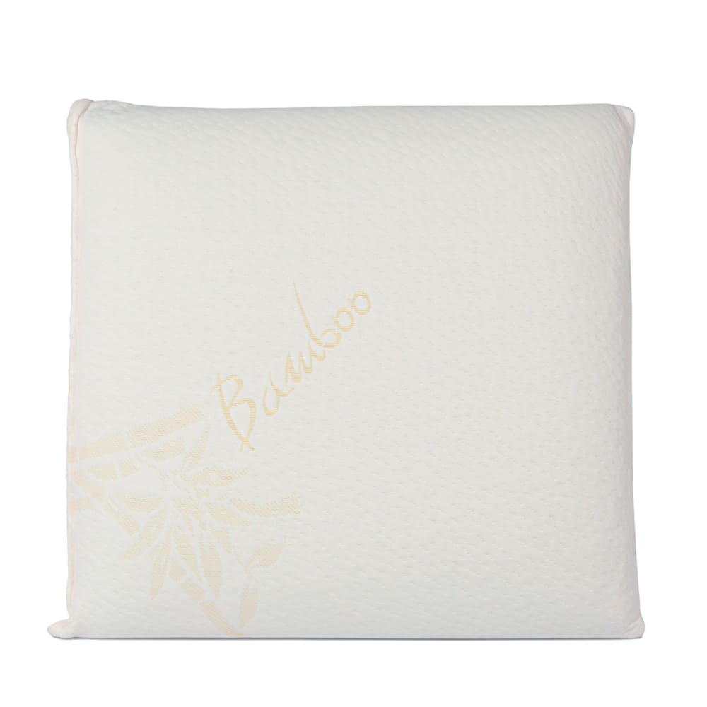 Bellecour Oreiller mémoire 60x60 style contemporain Blanc Certifié Oeko-Tex Viscose