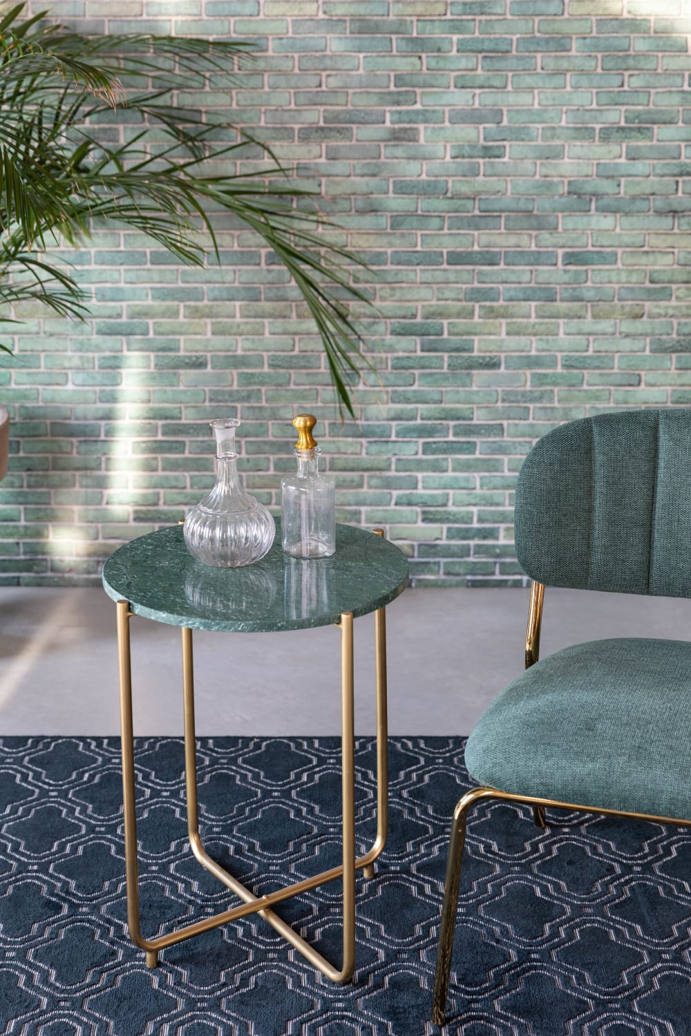 Tavolino in marmo verde - White label