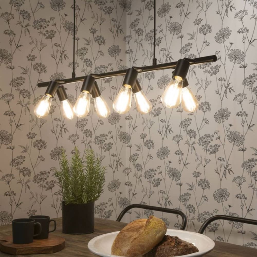 Hängeleuchte aus Metall, schwarz, 105x15x9cm - Maisons Du Monde
