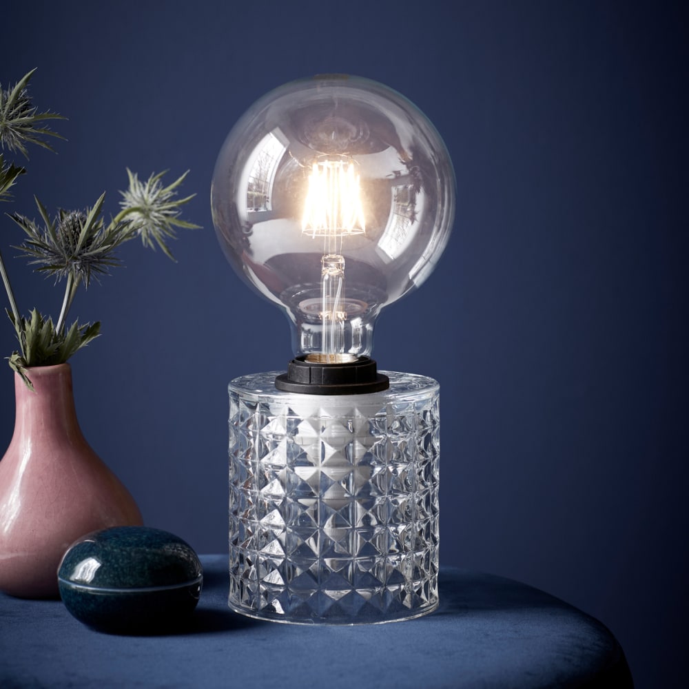 Lampe à poser verre transparent H12,8cm — vue 3