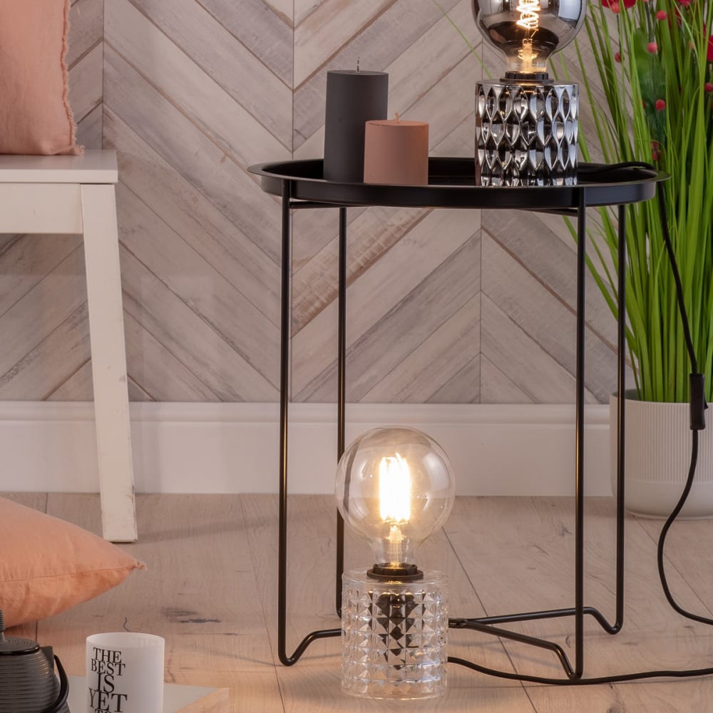 Lampe à poser verre transparent H12,8cm — vue 4