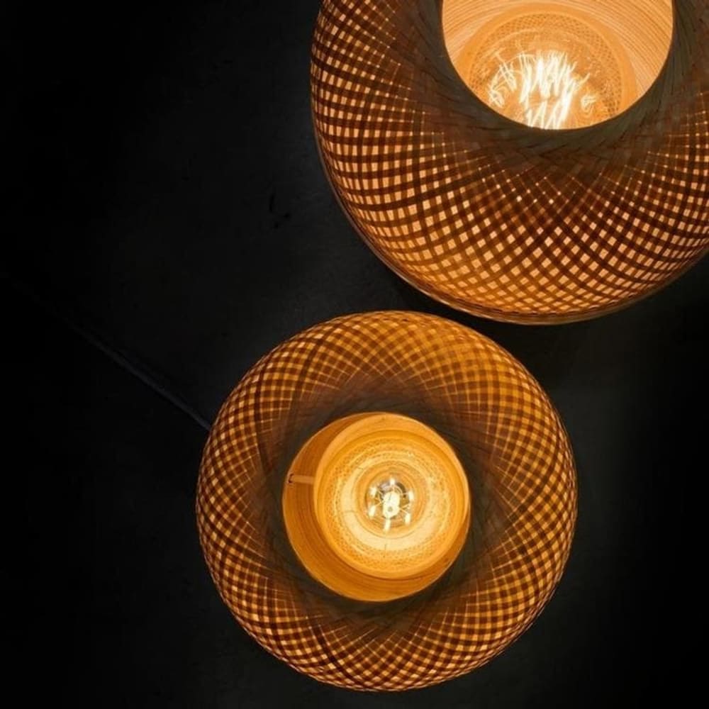 Lampe à poser bambou H33cm