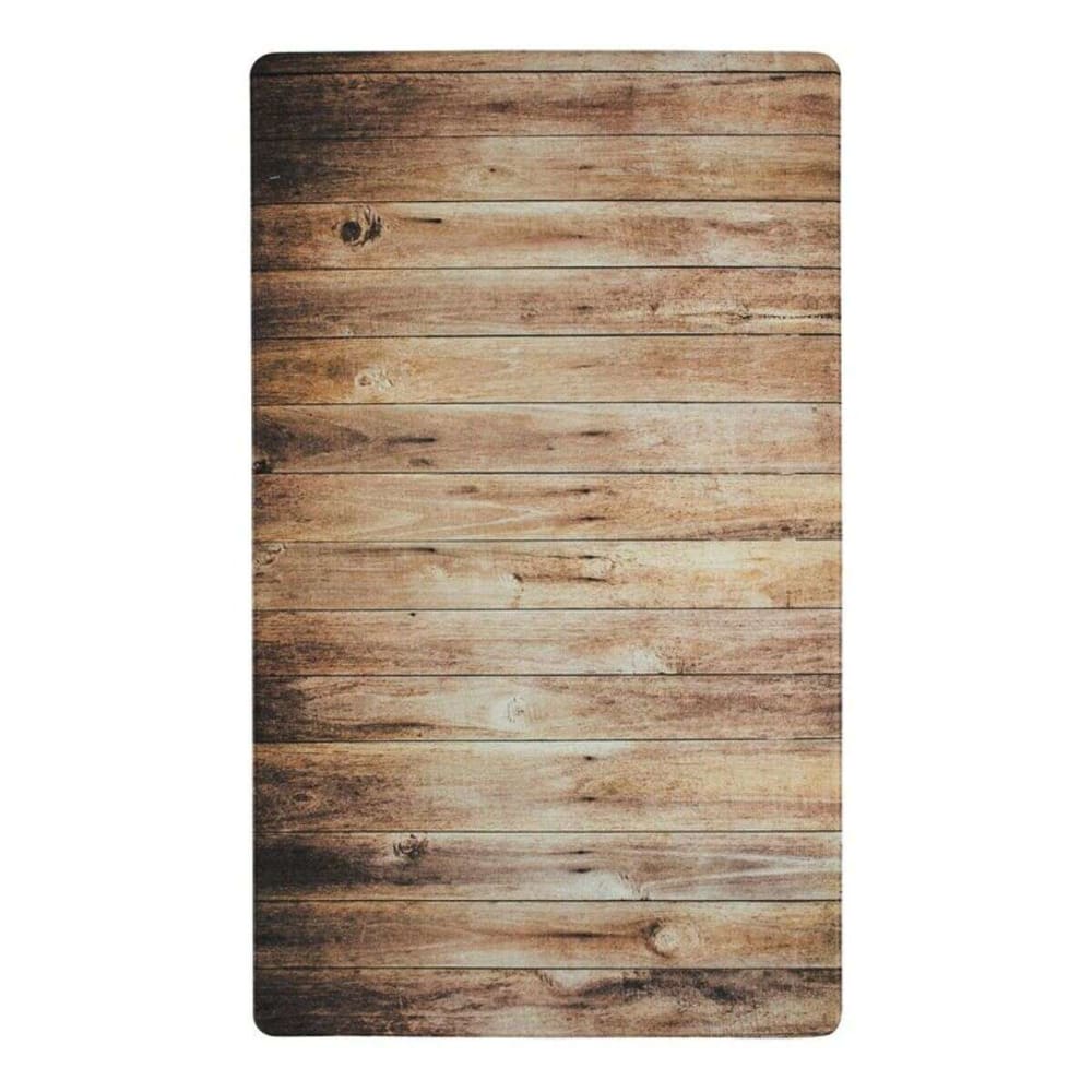 Tapis de cuisine imprimé bois marron 45x75 - vinyle antidérapant