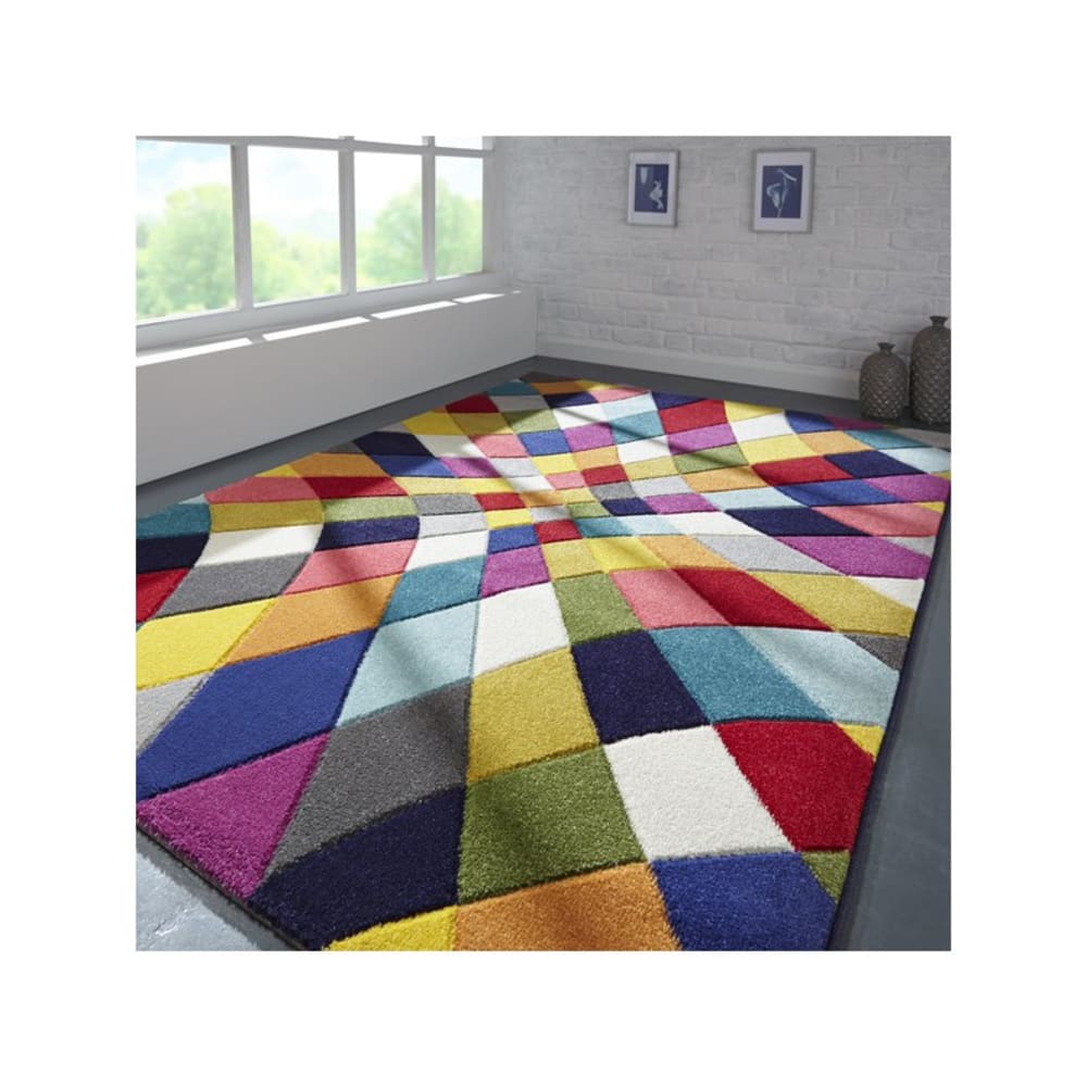 Flair Rugs Tapis design multicolore - Pvc - Poly Chlorure De Vinyle