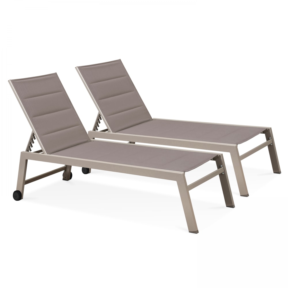 Lot 2 bains soleil - aluminium