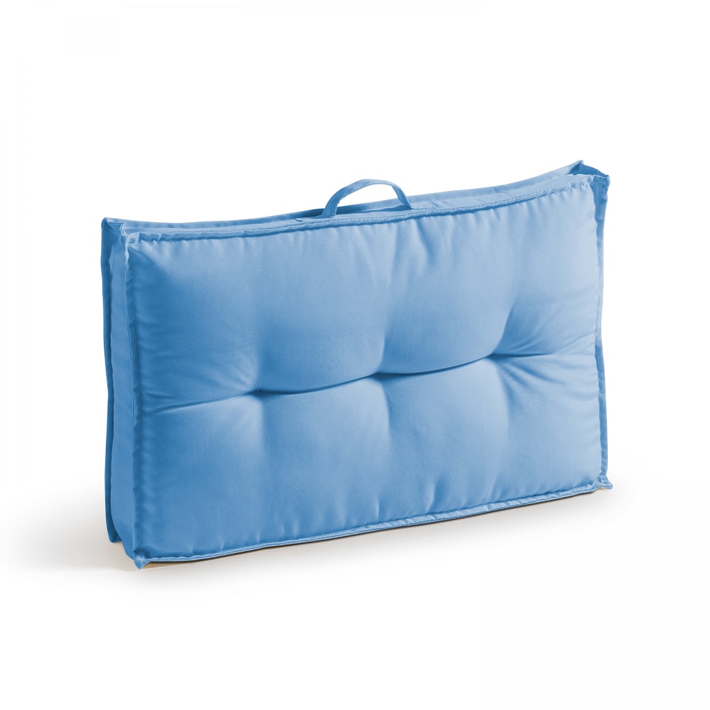 Coussin d'extérieur matelassé bleu 60x40