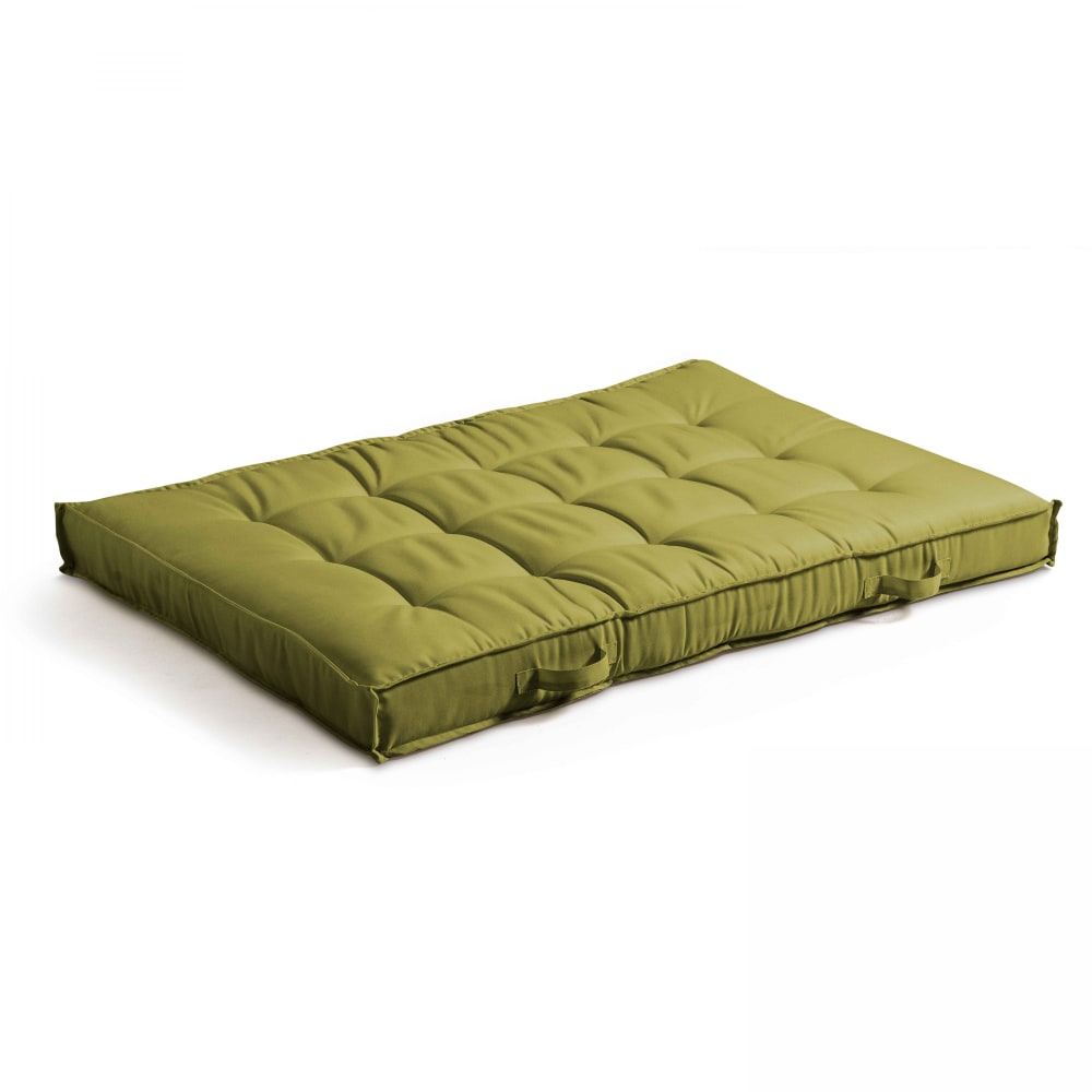 Coussin matelassé pour palette vert 120x80