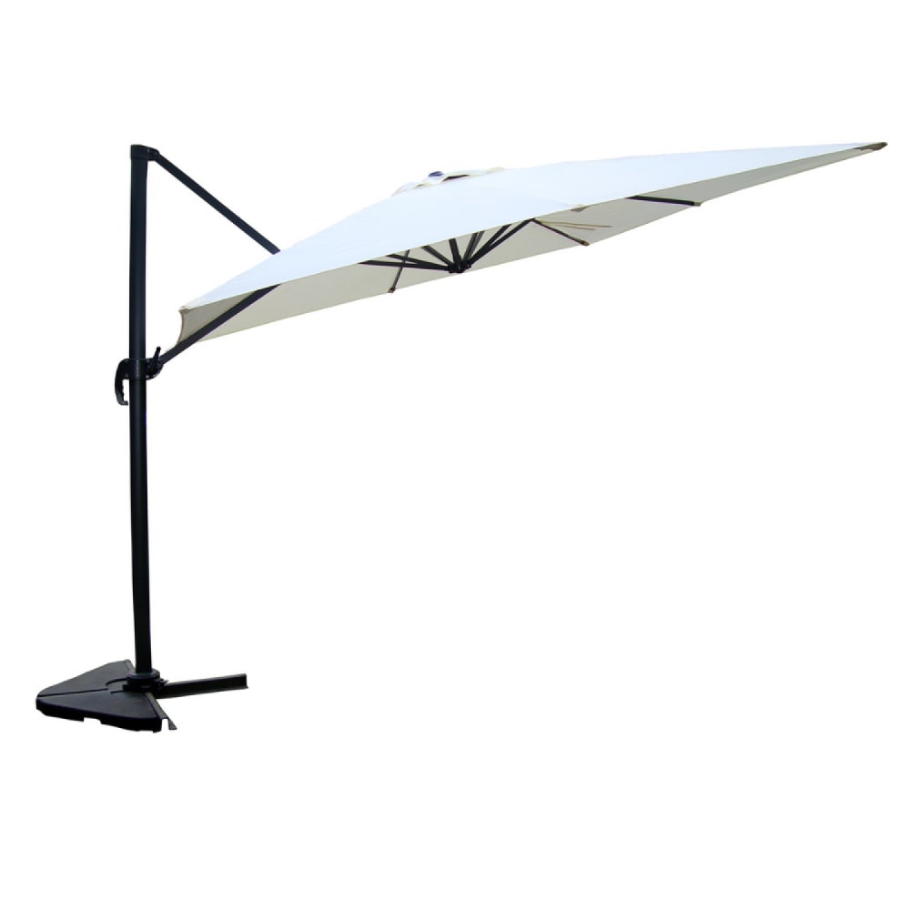 PALATINO - Parasol déporté et rotatif 3x3m écru