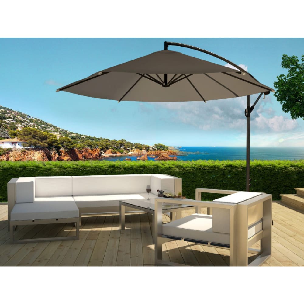 PORTICCIO - Parasol déporté octogonale gris D3m