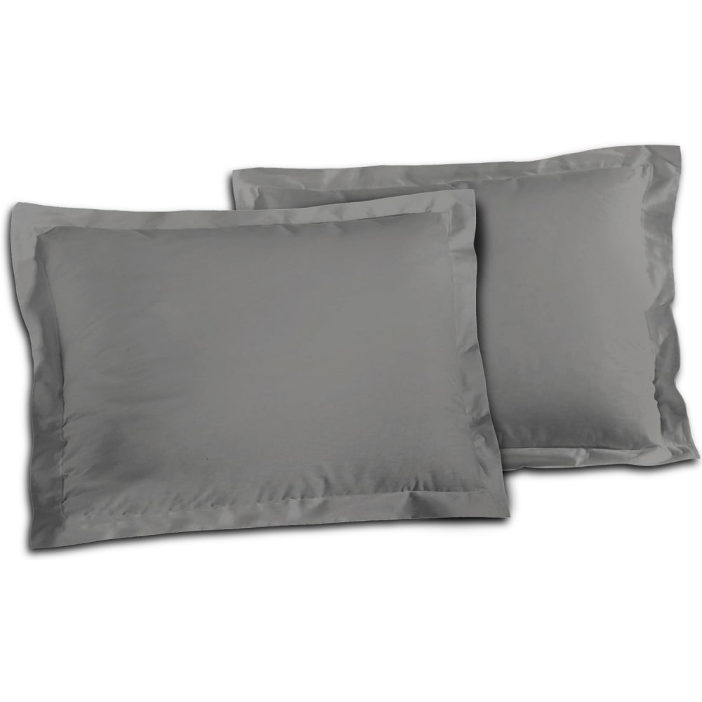 Taie d'oreiller  coton gris 50x70 cm